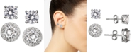 Giani Bernini 2-Pc. Set Cubic Zirconia Solitaire & Halo Stud Earrings in Sterling Silver, Created for Macy's
